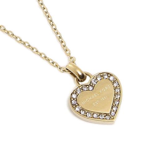 michael kors gold chain locket necklace chunky|michael kors gold heart necklace.